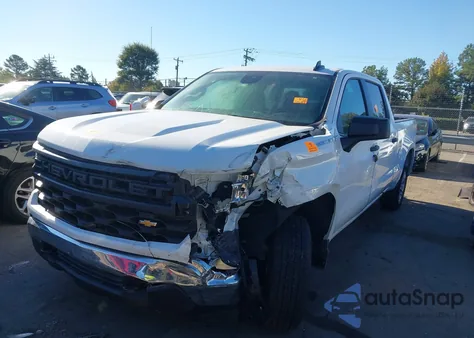 2024 Chevrolet Silverado 1500 4Wd Standard Bed Wt из США, поврежденный, VIN 3GCUDAEDXRG353443